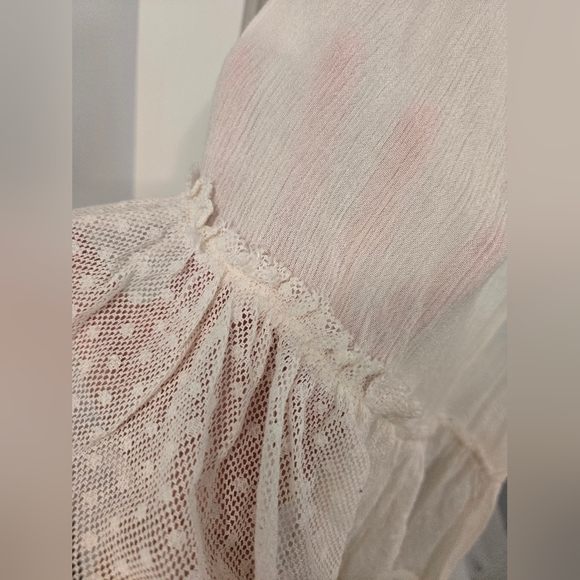 NWT - Free People 100 Degrees Mini Halter Dress Ivory Cream Boho Dress. Size S. - Picture 8 of 14